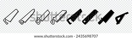 saw icon, The saw icon. cutter symbol. saw cut sawing icons, Hand saw or handsaw carpentry tool flat vector icon, Carpeting equipment like a blade saws icon