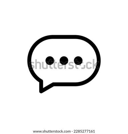 Chat Icon in trendy flat style isolated on grey background. Speech bubble symbol for your web site design, logo, app, UI. Vector illustration