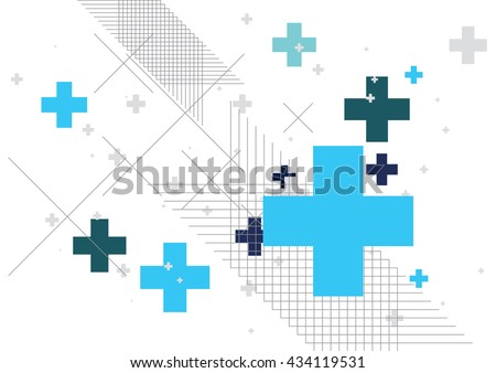 Abstract background created with plus sign. Vector illustration.