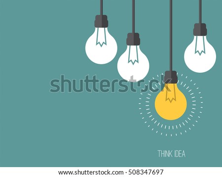 idea and insight concept. lightbulbs