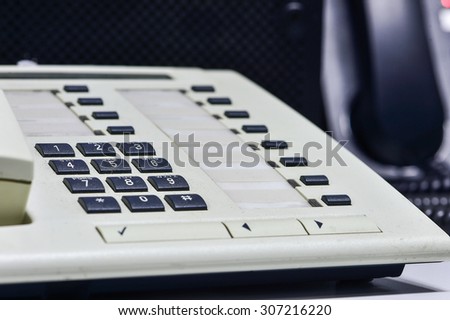 Telephone Macro of phone keypad - business background