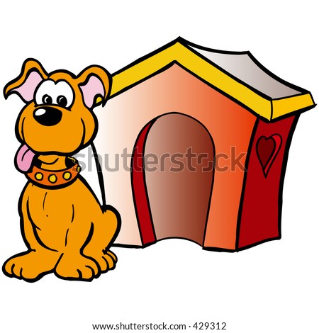 Dog In Front Of A House Stock Photo 429312 : Shutterstock