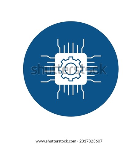 Hardware Chip  Vector Icon with trendy background colors that can easily edit or modify 

