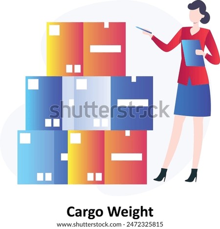Cargo weight,Vector Icon which can easily modify or edit
