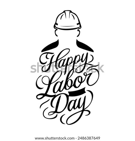 Happy Labor day calligraphy t-shirt design