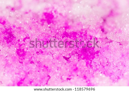 abstract texture. purple picture on to snow.