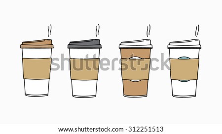 Isolated Disposable Coffee Cup Vector Icon Isolated Disposable Coffee Cup Vector Icon