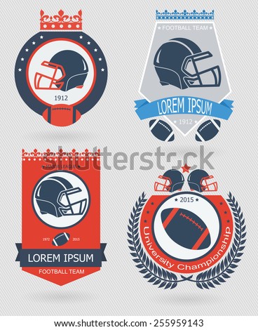 Football Logo Set Stock Vector Illustration 255959143 : Shutterstock