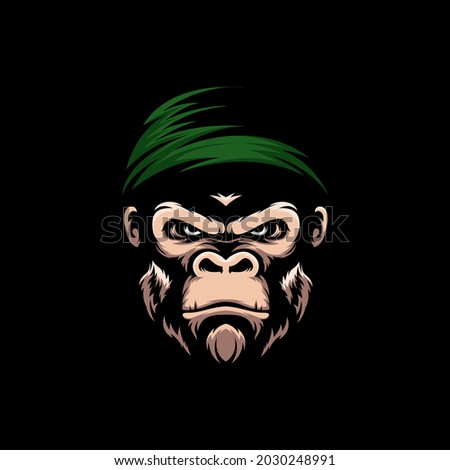 AWESOME MONKEY KONG LOGO MASCOT VECTOR ILLUSTRATION