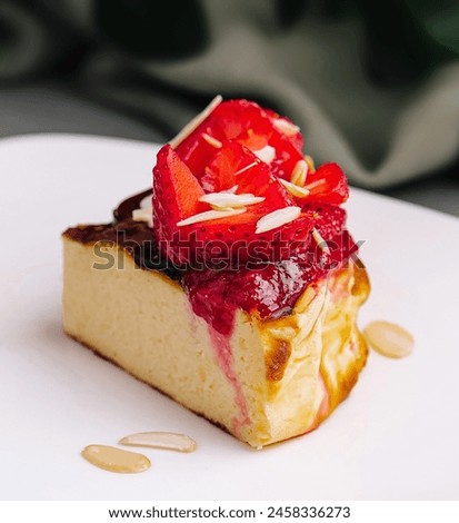 Similar – Foto Bild Käsekuchen mit Beeren