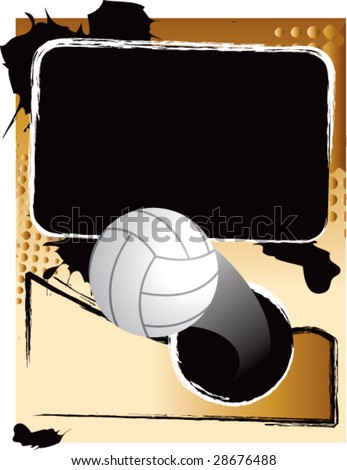 Grunge Volleyball Background Stock Vector Illustration 28676488 ...