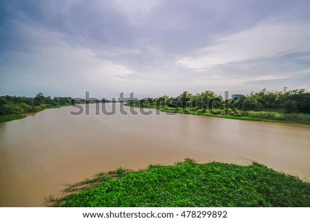 Similar – Image, Stock Photo Turbid water Forest Idyll