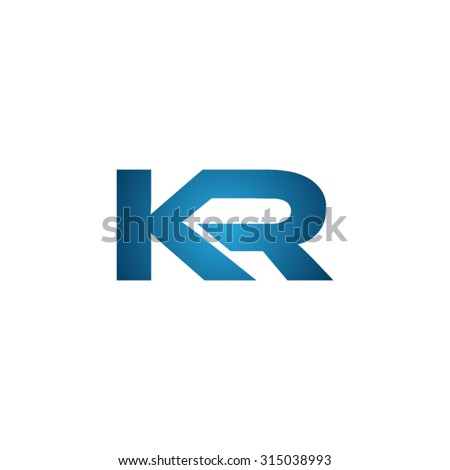KR initial company linked letter logo Stok fotoğraf © 