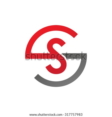 SS initial company circle S logo red