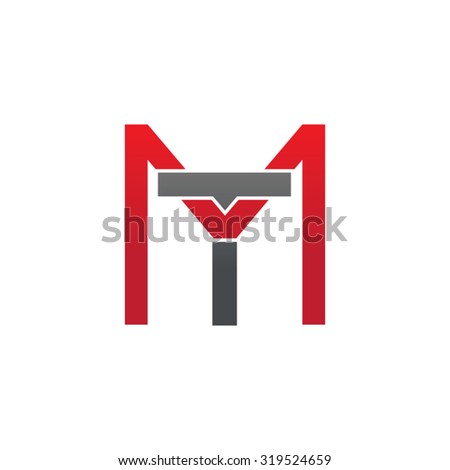 TM MT initial company square M logo red