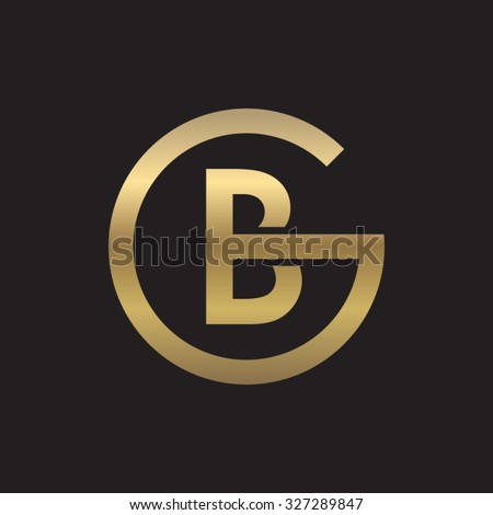 BG or GB letters, golden circle G shape