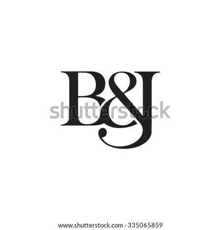 B&J Initial logo. Ampersand monogram logo Stock fotó © 