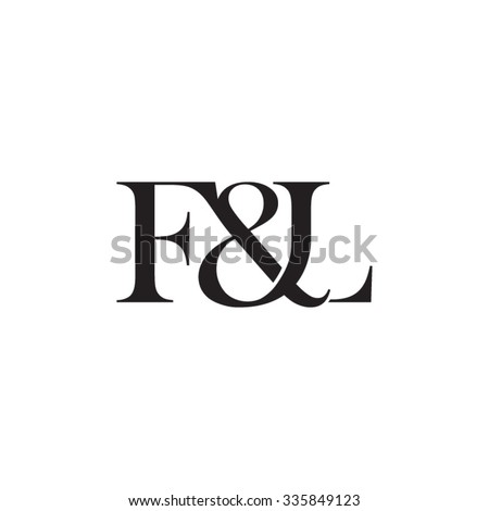 F&L Initial logo. Ampersand monogram logo Stock fotó © 