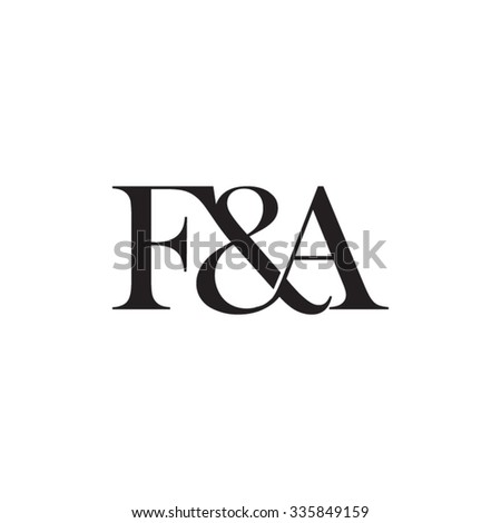 F&A Initial Logo. Ampersand Monogram Logo Stock Vector Illustration ...