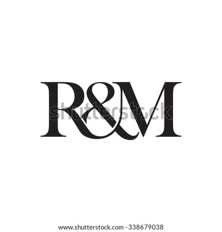R&M Initial logo. Ampersand monogram logo Stock fotó © 