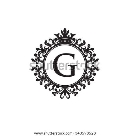 G Initial Logo. Luxury Ornament Crown Logo. Stock Vector Illustration ...