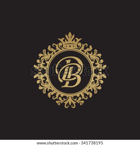 DB initial luxury ornament monogram logo