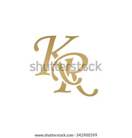 KR initial monogram logo Stok fotoğraf © 