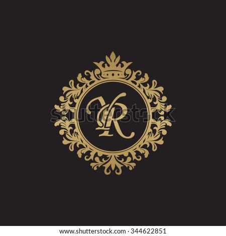 YR initial luxury ornament monogram logo Stok fotoğraf © 