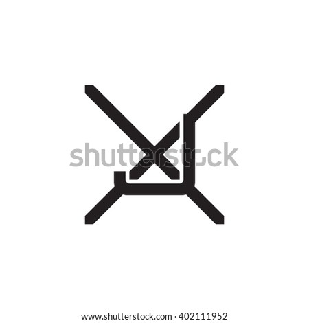 letter X and J monogram logo black