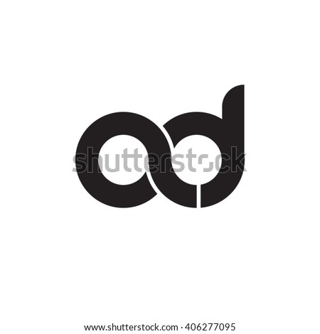 initial letter ad linked circle lowercase monogram logo black