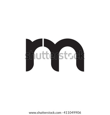 initial letter rm linked round lowercase monogram logo black Stock fotó © 