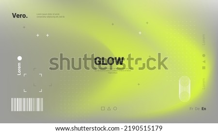 Trendy graffiti style background with green  light neon blurred shape. Modern wallpaper design for poster, website, placard, cover, advertising. Vector illustration.