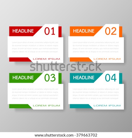 Banners template design Illustration vector business and text box infographics for presentation layout.