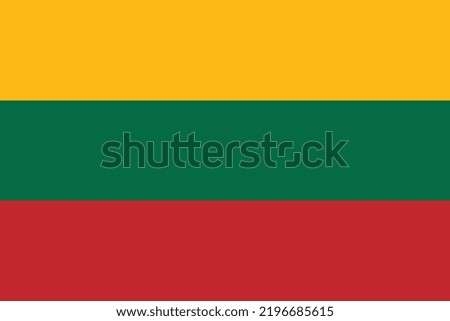 Flag of Lithuania. Lithuanian national colors yellow,green, red