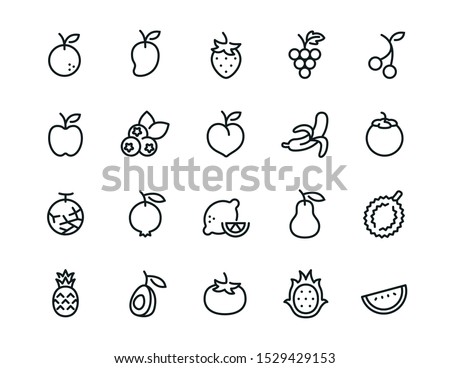 Minimal Fruit icon set
- Editable stroke 