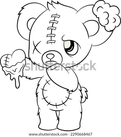 Creepy Teddy Bear Drawing | Free download on ClipArtMag