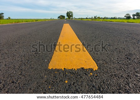 Yellow line road Stock fotó © 