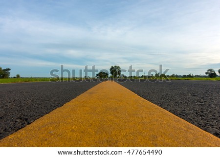 Yellow line road Stock fotó © 