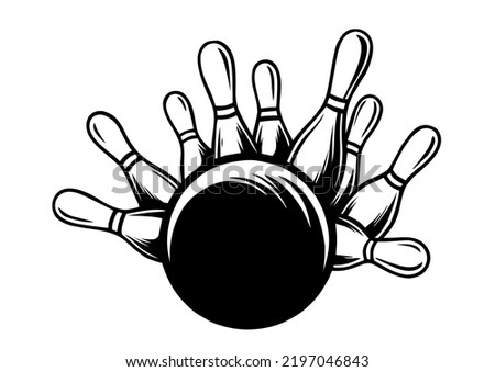Illustration of a, Bowling Ball