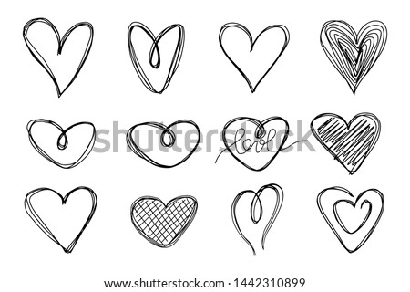 Slant Black Heart Outline Clip Art Heart Sketch Png Stunning Free Transparent Png Clipart Images Free Download