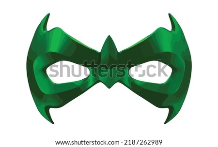 Illustration isolated white background green mask 3d vector template element sign symbol logo template vector graphic design 