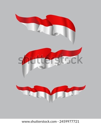 Indonesia flag vector and illustrations 