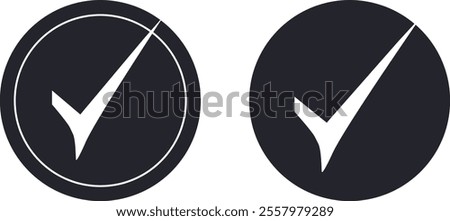 Check mark icon. Shield check mark icon
