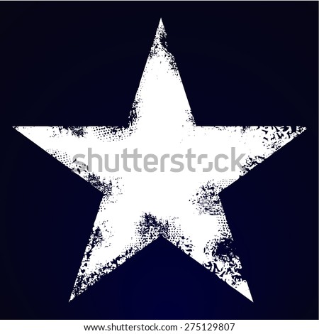 Grunge five pointed star