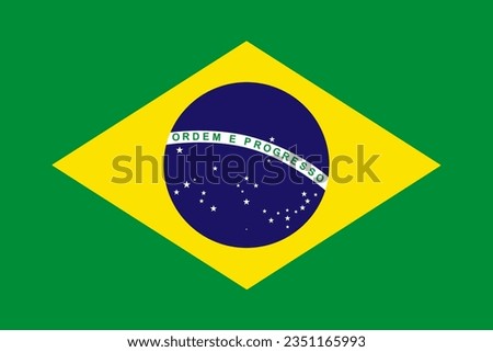 Brazil national flag. Vector design.