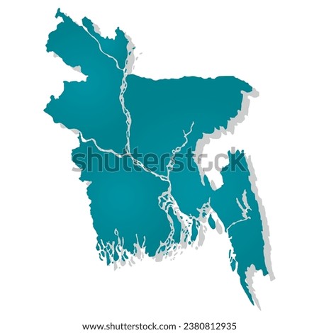 Bangladesh map illustration. Vector design.