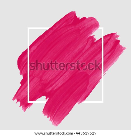 Art abstract background brush paint texture design acrylic stroke poster illustration vector over square frame. Rough paper hand painted vector. Perfect design for headline, logo and sale banner. 