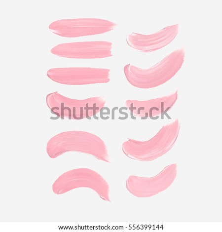 Abstract background brush paint texture acrylic strokes set illustration vector.  Rough paper hand painted vector. Perfect design for headline, logo and beauty banner. 