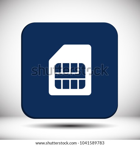 Sim card  vector icon 