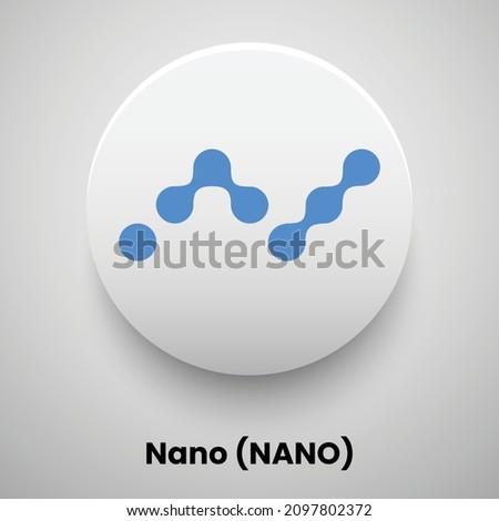 Creative block chain based crypto currency Nano (NANO) logo vector illustration design. Can be used as currency icon, badge, label, symbol, sticker and print background template